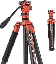 Fotopro 62 Inch Carbon Fiber Tripod 2.3lbs Ultralight Portable Travel Video Tripod for Camera DSLR L