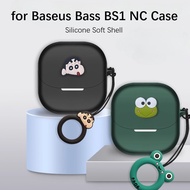 for Baseus Bass BS1 NC Case Cartoon Crayon Shin-chan Stitch Lanyard Cute Silicone Soft Case Suitable