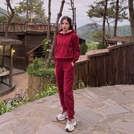 GUNO-Velvet fleece-lined women's clothing set hoodie and tights SP5 |25BG207