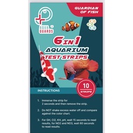 TEST KITS AQUA GUARDS 6 IN 1 TEST STRIPS FOR AQUARIUM FRESH AND SALT WATER | NO2 NO3 CHLORINE GH KH PH TESTER