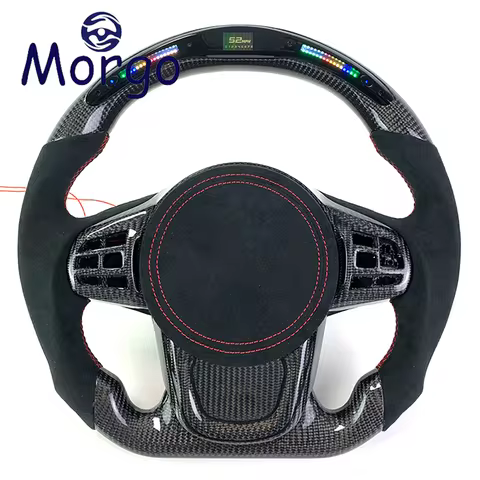 Racing Style Design for Supra Customized LED Rpm Carbon Fiber Cars Steering Wheel for Toyota Supra G