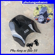 Motorcycle windshield suitable for lights with diameters from 16cm to 20cm [5,75inch to 7inch lights