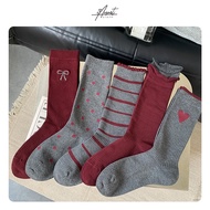 [Augustcloth] Socks, red bow socks