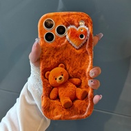 TEMU Phone Case: Protection, Drop-proof And Scratch- Phone Cases, Orange Teddy Bear On A Background 