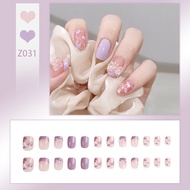 Thai Shop DD031 Fake Nails Modern Style Easy To Use 24 Pieces
