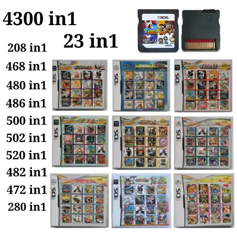 4300 in 1 Compilation DS 3DS 3DS NDSL Game Cartridge Card Video Game Handheld Player (R4 card) 23in1