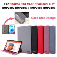For Realme Pad Realme Pad mini Tablet case New High quality fashion fabric style case OPPO realme pad 10.4'' 8.7'' Built-in stand card slot flip RMP2102 2103 2105 2106 case
