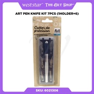 [WESTSTAR] Art Pen Knife Kit / Craft Knife Set 7pcs (1Holder+6)