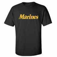 Classic Marines Tshirt In Black Adult Small To 6Xlarge
