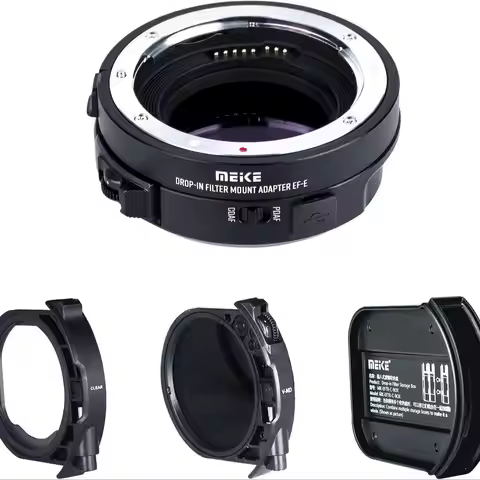 Meike MK-EFTE-C AF Lens Adapter with Drop-In ND+UV Filter Canon EF Lens to Sony E A7SII A9 A7III A7R