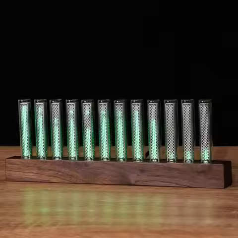 Nixie Tube Clock Glow Tube Clocks IPS Color Screen Digital Clock DIY Analog Digital Tube Desktop Dig
