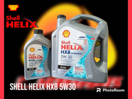 น้ำมันเครื่องสังเคราะห์แท้  Shell HELIX HX8 5W30 ขนาด6L+1L