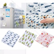 Fridge Cover Base/ waterproof Refrigerator Cloth/Fridge Cover Imported Thick PEVA Material/Minimalist Refrigerator Cover With Pockets/Fridge Cover Cover For Goods Storage/Fridge Cover/ Ori Refrigerator Cover