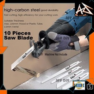 MALAYSIA UP📣 10pcs Saber Saw Blade 6”/8” Multi Reciprocating Tool Saw Blades For Wood Metal