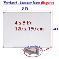 4' x 5' Aluminium Frame Magnetic White Board WHITEBOARD (4 x 5 FT) 120 x 150cm