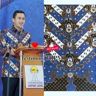 KATUN COTTON PRINT COMBINATION OF 6 MOTIFS, SOLO JOGJA BATIK CLOTH MATERIAL NAVY HIPMI JAYA ISLAND 1