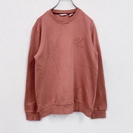古著Calvin Klein衛衣，朱紅色，S 碼