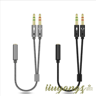 [jiuy] 2021 Y Splitter Headphone for Computer 3.5mm 1 Female to 2 Male 3.5mm Mic Audio Y Splitter Cable Headset to PC Adapter AUX Cable
