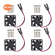 4PCS Brushless CPU Cooling Fan Heatsink Cooler Radiator 3.3V 5V for Raspberry Pi4 Pi3 B+, Pi 3, Pi 2