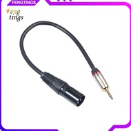 [Ft] 30cm 35mm Male to 3 Pin XLR Male Stereo Audio Adapter Cable Converter Cord