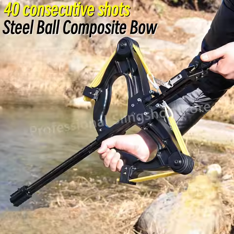 60LBS Slingshot Laser All Metal High-power Hunting Steel Ball Slingshot Composite Bow Steel Mini Inf