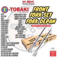 TOBAKI FRONT FORK SET DEPAN LC135 Y15 Y16 Y125 SRL 110 115 EX5 DREAM WAVE 100 125 DASH BONUS SMSPORT