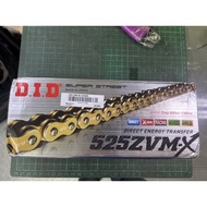 DID ZVM-X X-ring full gold chain 525-128L