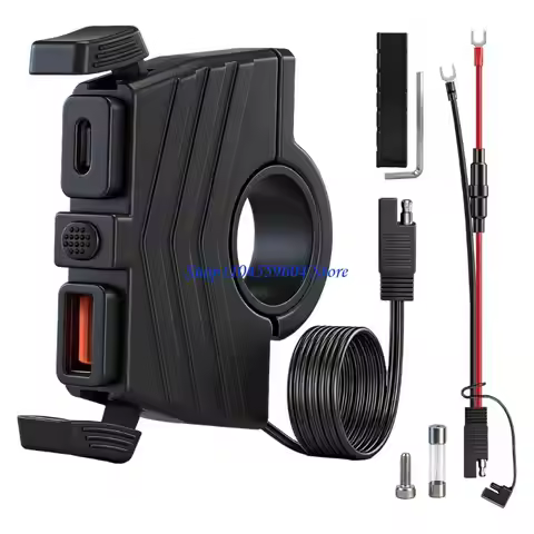12QM SAE to USB Adapter 30W PD Type C And 18W QC3.0 Fast Charging For Riding