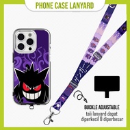 GANTUNGAN [SOFTCASE Set] Pokemon Gengar Case Strap Lanyard Mobile Hanger a15 a16 a54 a74 a76 a96 a57