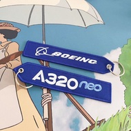 Air Souvenir Boeing Boeing Boeing Embroidered Keychain AIRBUS AIRBUS A320 Fashion Keychain