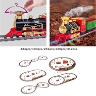 [deevoka] Christmas Train Set Christmas Decor Train Track Toy Train Set Gift for Kids