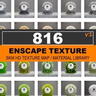 SketchUp | Texture Maps - 816 HD ENSCAPE Texture Maps All version Sketchup SKM MATERIALS