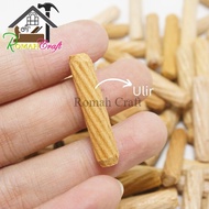 KAYU Dowel Wood Dowel Connecting fittings Natural Wood 10 mm (100 pcs)