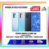 100%ORI IMPORT SET OPPO RENO 6 PRO 5G 8GB RAM + 128GB ROM / 12GB RAM + 256GB ROM