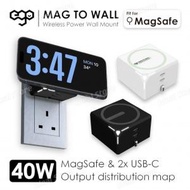 ego - Mag To Wall @ 40W 磁吸摺疊插腳牆充 MTW｜快速充電器｜USB充電器｜MagSafe充電器｜MagSafe牆插｜Type C充電器