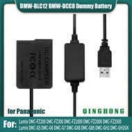 5V USB to DMW-BLC12 Dummy Battery DMW-DCC8 &amp; Power Bank Cable for Panasonic Lumix DMC-GH2 G5 G6 G7 G80 G81 G85 GX8 DC-G90 G91