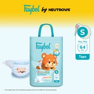 Faybel by Neutrovis Baby Essestial TAPE Disposable Baby Diaper - S 64pcs (TAPE)