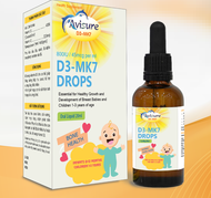 AVISURE D3 MK7 NHỎ GIỌT: BỔ SUNG VITAMIN D3 KẾT HỢP MK7 GIÚP TĂNG CƯỜNG HẤP THU CANXI CHO BÉ