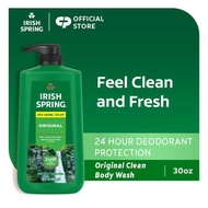 Irish Spring Clean Face & Body Wash - 24-Hour Freshness, 30Oz (885Ml) Pump 57D