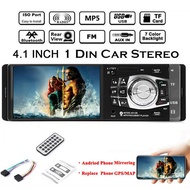 4.1Inch Screen 1 DIN Car Stereo Audio Automotivo Bluetooth with USB USB/SD/AUX Card Autoradio FM MP3 Player PC -4012B