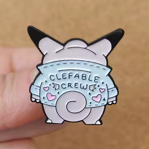 Clefable Crew Enamel Pin Pokemon Gengar Brooch For Backpacks Metal Brooch Pin For Women Badges Pin B