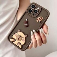 Luxury Capybara Case Cover Elements Fashion Phone Case Luxury Coffee Elements Fashion Phone Case 3D 
