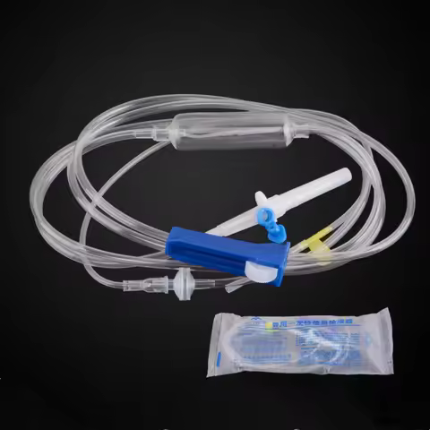 10pcs Disposable Sterile Luer Lock Infusion Set with Needle Disposable IV Giving Infusion Drip Set f