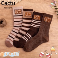 Cactus Furry Lined Mid-Tube Winter Socks