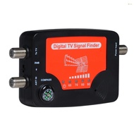 [Ready Stock] TV Signal Finder LED Display Portable TV Antenna Signal Strength Finder Meter Signal Finding Meter with Compass Alarm Buzzer