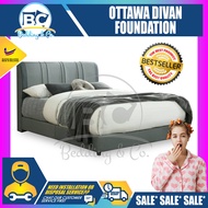Ottawa Foundation Divan / Solid Divan Bed / Bedframe / Katil Hotel / 5 Star Hotel Bed - Single / Super Single / Queen / King Size