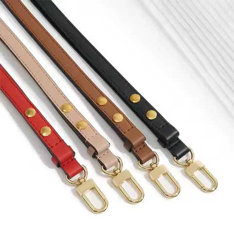 Dark Brown Replacement Leather Bag Straps for lv neonoe Shoulder Straps Ajustable Crossbody Long Bag