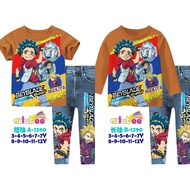 Ailubee BEYBLADE Fake Jeans pyjamas sleepwear cotton boy kids short sleeves A1290 Baju Tidur budak l
