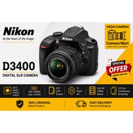 Nikon D3400 with 18-55mm lens( USED) FULL SET