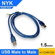 NYK Transparent 30 CM Male to Male USB 3.0 Cable 60 CM/ 1.5 Meter USB 3.0 TO USB 3.0